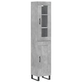 Highboard Concrete Grey 34.5x34x180 cm Engineered Wood 3199517