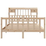 Bookcase Bed without Mattress 150x200 cm King Solid Wood Pine 3321745