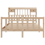 ZNTS Bookcase Bed without Mattress 160x200 cm Solid Wood Pine 3321747