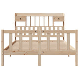 ZNTS Bookcase Bed without Mattress 160x200 cm Solid Wood Pine 3321747