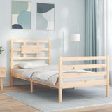 Bed Frame without Mattress Single Solid Wood 3194406