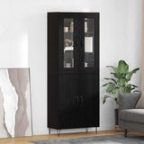 Highboard White and Black Oak 69.5 x 34 x 180 cm 3402710