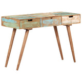 Dressing Table with Mirror 112x45x76 cm Solid Reclaimed Wood 323591