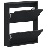 Wall-Mounted Shoe Cabinet HAARLEM 71 x 17 x 86 cm Black 896856