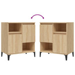 Sideboards 2 pcs Sonoma Oak 60x35x70 cm Engineered Wood 3185730
