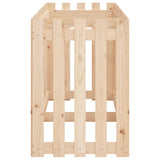 Garden Raised Bed with Fence Design 200x50x70 cm Solid Wood Pine 832512