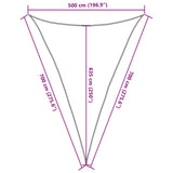 Sun Shade Sail Sand 5x7x7 m 100% Polyester Oxford 4000943