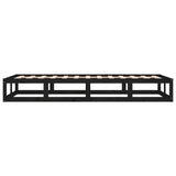 Bed Frame without Mattress Black 75x190 cm Small Single Solid Wood 820825
