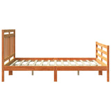 Bed Frame with Headboard Wax Brown 160 x 200 cm 3418134