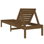 ZNTS Sun Lounger Honey Brown 199.5x60x74 cm Solid Wood Pine 825071