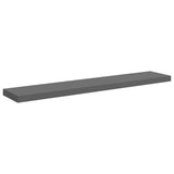 Floating Wall Shelf High Gloss Grey 120x23.5x3.8 cm MDF 323799