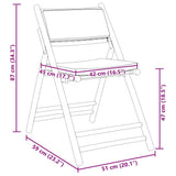 5 Piece Folding Bistro set with Cream White Cushions Bamboo 3208935