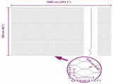 Hexagon Fence Silver 1.6 x 10 m Galvanised steel 42005659