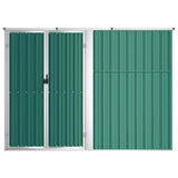 Garden Tool Shed Green 225x89x161 cm Galvanised Steel 316213