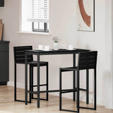 Table Black Oak 100 x 50 x 90.5 cm Engineered Wood and Steel 873732