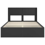 Bed Frame with Storage and Headboard Black 120 x 190 cm 3414324