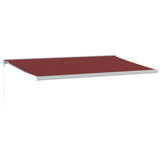 ZNTS Manual Retractable Awning Burgundy 500x300 cm 3215317