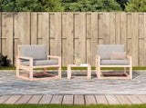 Garden Lounge Set Natural wood Solid douglas wood 832555
