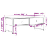 Coffee Table Grey Sonoma 101x49x39.5 cm Engineered Wood 837740