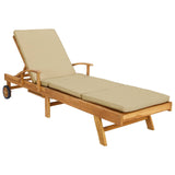 Sun Lounger 100% Polyester Solid-Teak 42032673