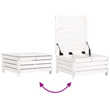 5 Piece Garden Sofa Set White Solid Wood Pine 3250837