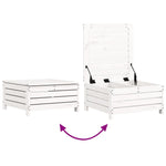 8 Piece Garden Sofa Set White Solid Wood Pine 3250557