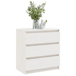 Bedside Cabinets 2 pcs White 60x36x64 cm Solid Pinewood 3093548