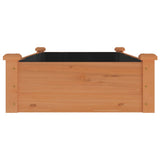 Garden Raised Bed with Liner Brown 120x60x25 cm Solid Wood Fir 364290