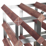 Wine Rack for 20 Bottles Brown Solid Wood Pine 340892