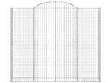 Arched Gabion Baskets 4 pcs 200x30x220/240 cm Galvanised Iron 3146238