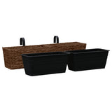 ZNTS Garden Planters 2 pcs Water Hyacinth Brown 45581