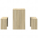 3 Piece Dining Table and Bench set Sonoma Oak Engineered Wood 855532