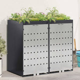 Wheelie Bin Storage for 2 Bins Anthracite 136 x 77.5 x 121.5 cm 3394783