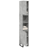 Bathroom Cabinet Concrete Grey 30x30x190 cm Engineered Wood 857201