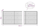 Gabion with 3.5 mm Wire and 5x10 cm Mesh 800x30x150 cm 3462754