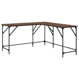 Desk Brown Oak 149x149x75 cm Engineered Wood 837586