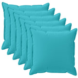 Cushion with Pillow HOUTEN 6 pcs Turquoise Polyester 934856
