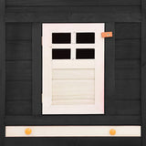Outdoor Rabbit Hutch with Run Grey and White Solid Fir Wood 170873