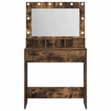 Dressing Table Smoked Oak 75.5 x 41 x 135 cm Engineered Wood 865113