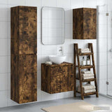 Bathroom Furniture Set 3 pcs Smoked Oak 33 x 34.5 x 160 cm 3406068