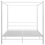 Bed Frame White Powder-coated metal Super King 325067