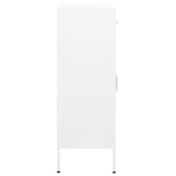 Storage Cabinet White Steel Medium Storage Cabinet Rectangular 336170