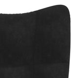 Rocking Chair with Footstool Black Velvet 42022455