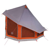 Tipi Tent with Roof Grey and Orange 404 x 370 x 270 cm Taffeta 42000965