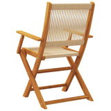Folding Chairs 4 pcs Beige Solid Wood Acacia 3214571