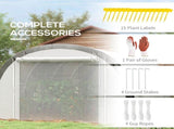 6 x 3 Polytunnel Greenhouse with Upgraded Structure, Mesh Door and Windows, 15 Plant Labels, T3398P310879