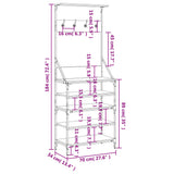 Clothes Rack with Shoe Storage Sonoma Oak 70x34x184 cm 837873
