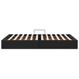 Storage Bed with Mattress Black 120 x 200 cm Faux leather 3369941