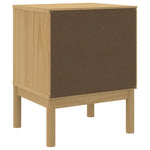 ZNTS Bedside Cabinet FLORO Wax Brown 45x39x57 cm Solid Wood Pine 374002