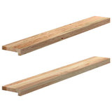 Window Sills 2 pcs Untreated 120x15x2 cm Solid Wood Oak 4009090